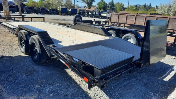 102x24 Tandem Axle Car Hauler – 14K GVW – Max Ramps – Black - Image 3