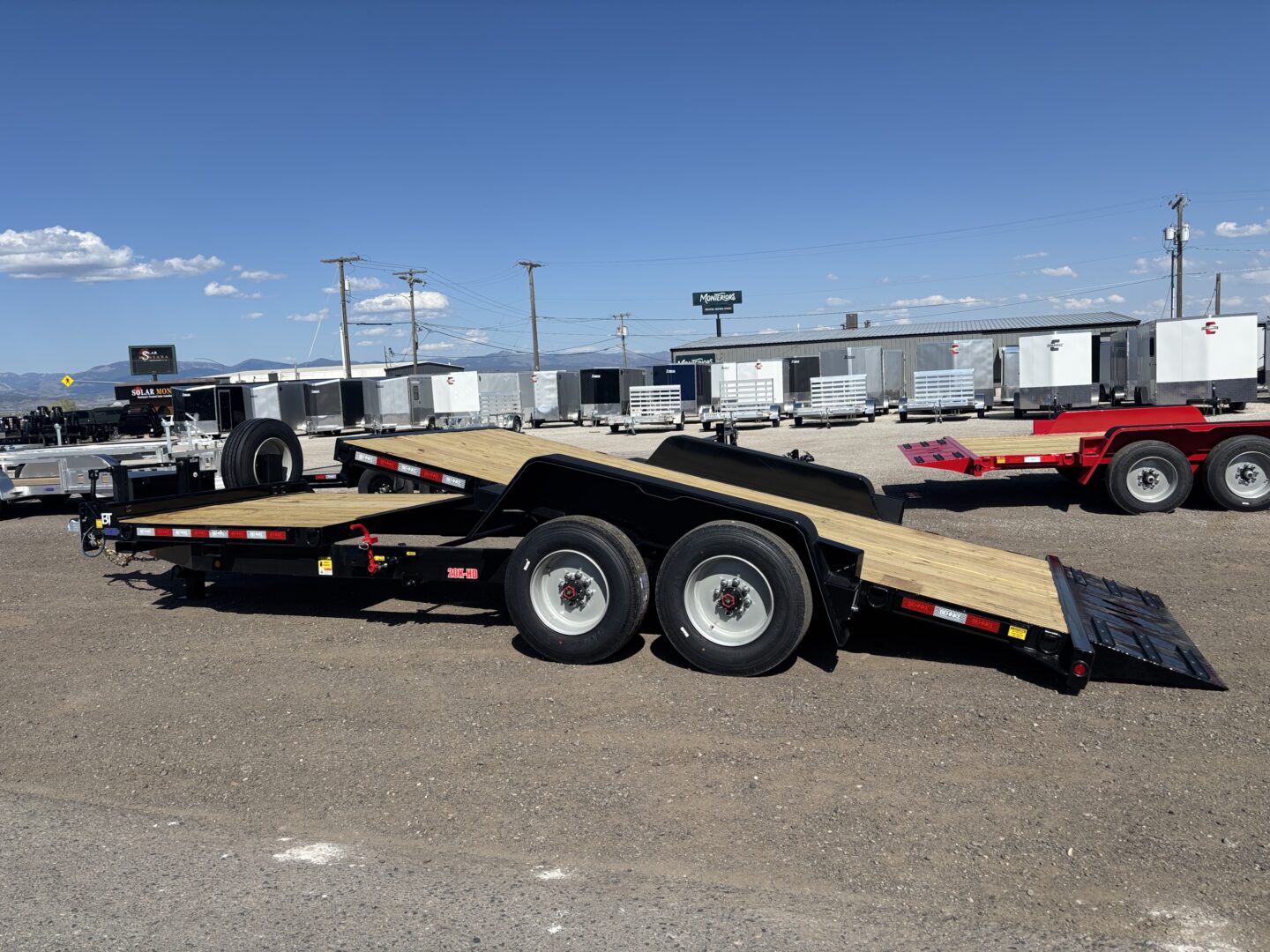 83x22 Tandem Axle Tilt – 20K GVW – Bumper Pull – Black