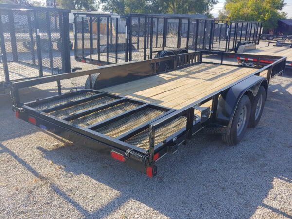 83x18 Tandem Axle Utility – 7K GVW – Side Load – Black - Image 2