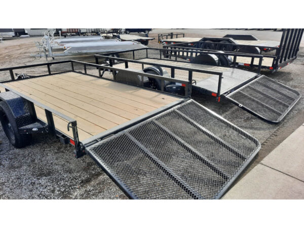 77x12 Single Axle Utility – 3.5K GVW – Layflat Ramp – Black - Image 5