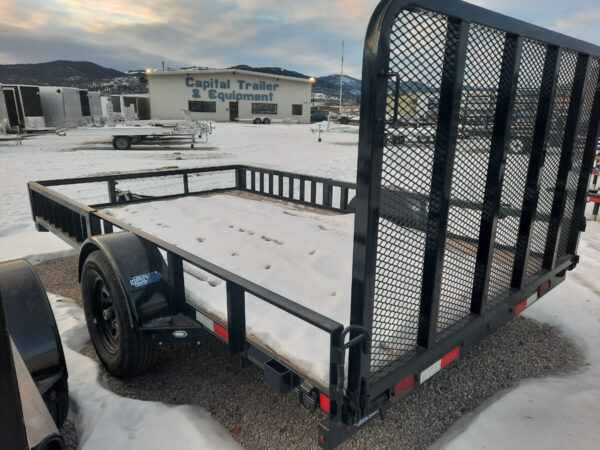 83x12 Single Axle Utility – 3.5K GVW – Side Load – Black