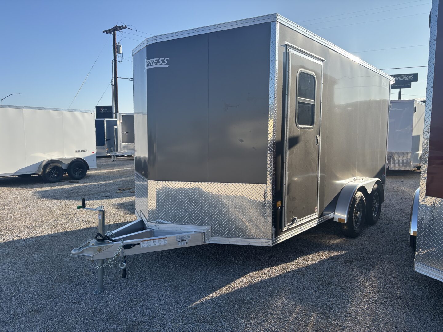 Xpress 7.4x14 Tandem Axle Enclosed – Charcoal