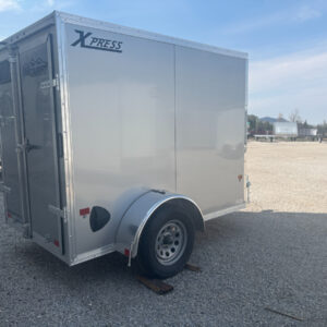 Xpress 5x8 Single Axle Enclosed – Silver