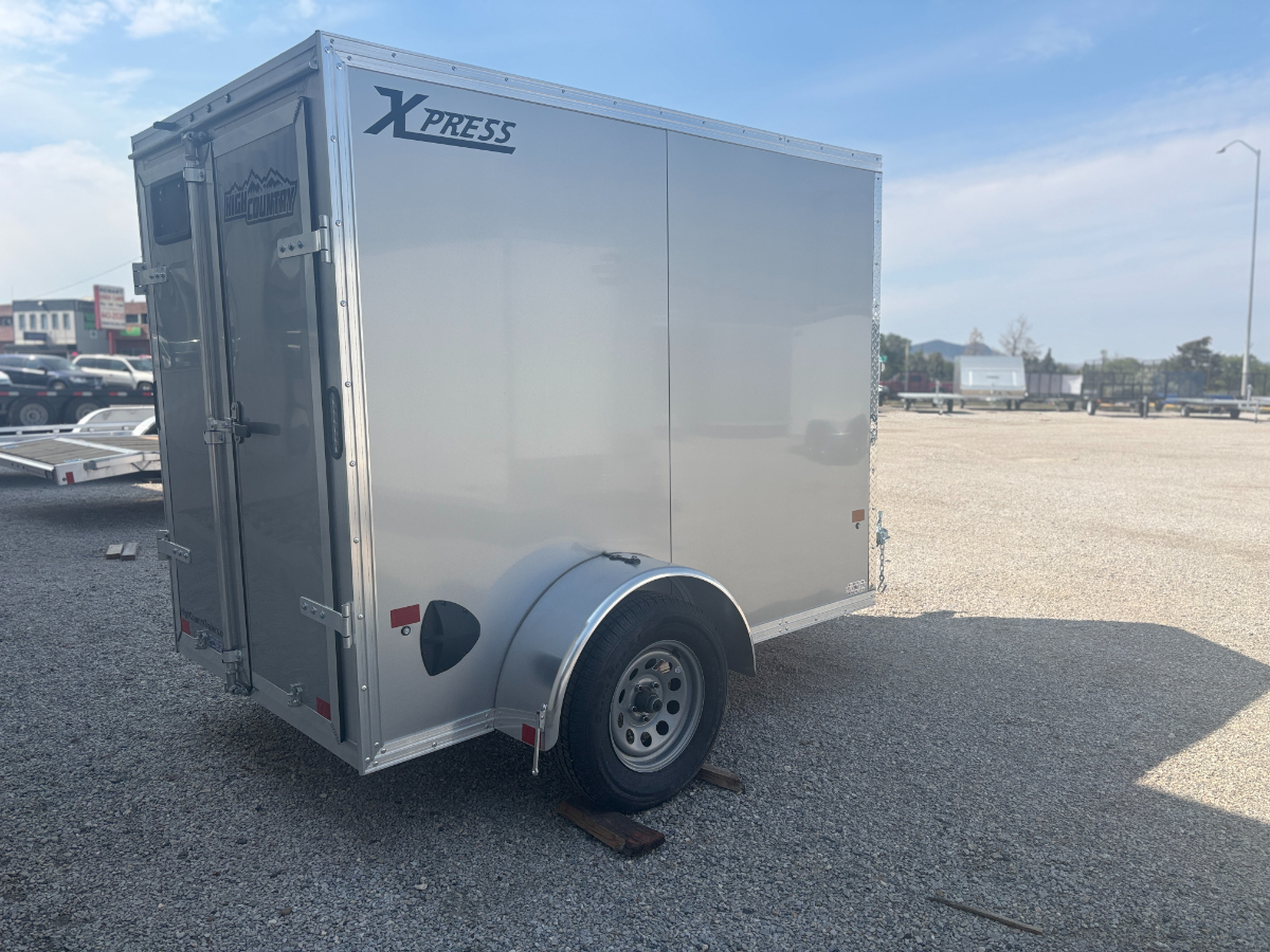 Xpress 5x8 Single Axle Enclosed – Silver