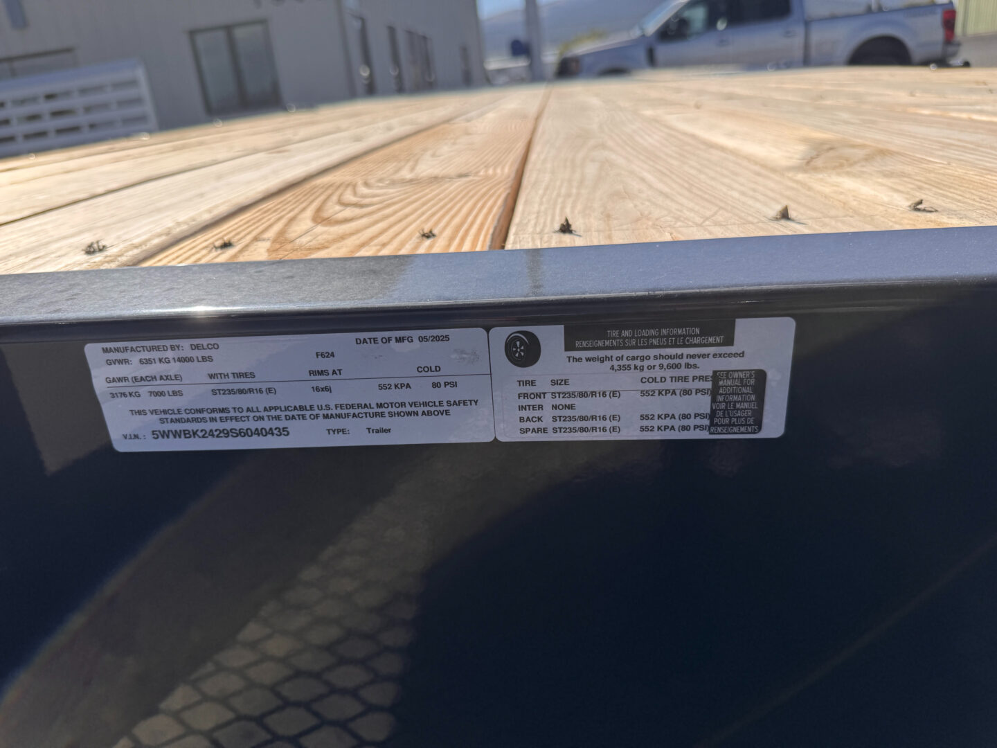 102x24 TADK Deckover – 14K GVW – Black - Image 3