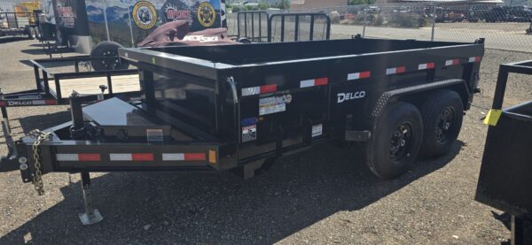 77x12 Tandem Axle Dump – 2' Sides – Black - Image 2