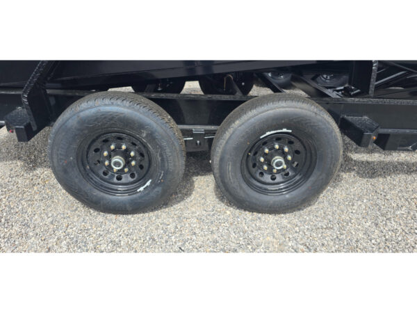 83x16 Tandem Axle Dump – Bumper Pull – 2' Sides – Black - Image 7