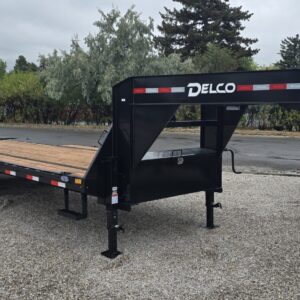 102x25 Gooseneck Flatbed – 14K GVW – Black