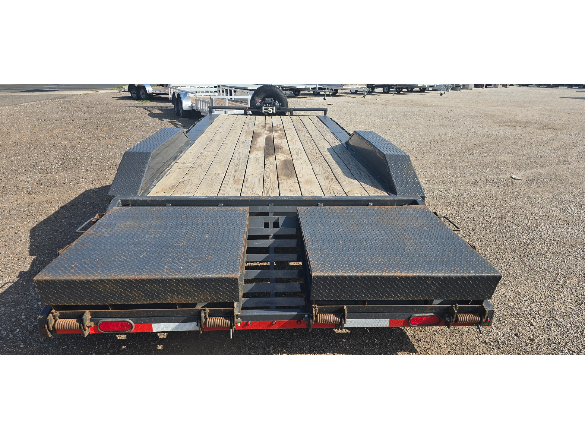 2021 Lamar 8x22 Tandem Axle Car Hauler – 14K GVW – Black - Image 7