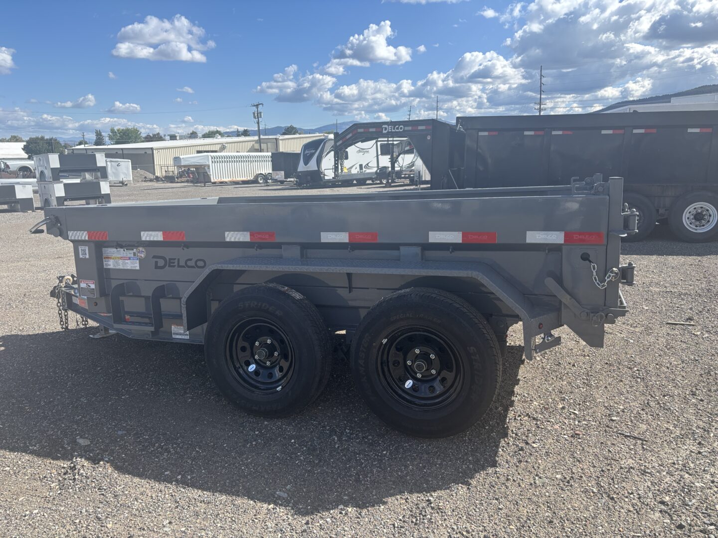 60x10 Tandem Axle Dump – 18" Sides – Gray