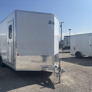 Xpress 8.5x18 UTV Package – Enclosed – White/Silver
