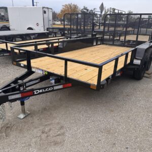 77x14 Tandem Axle Utility – 7K GVW, 4' Gate – Black