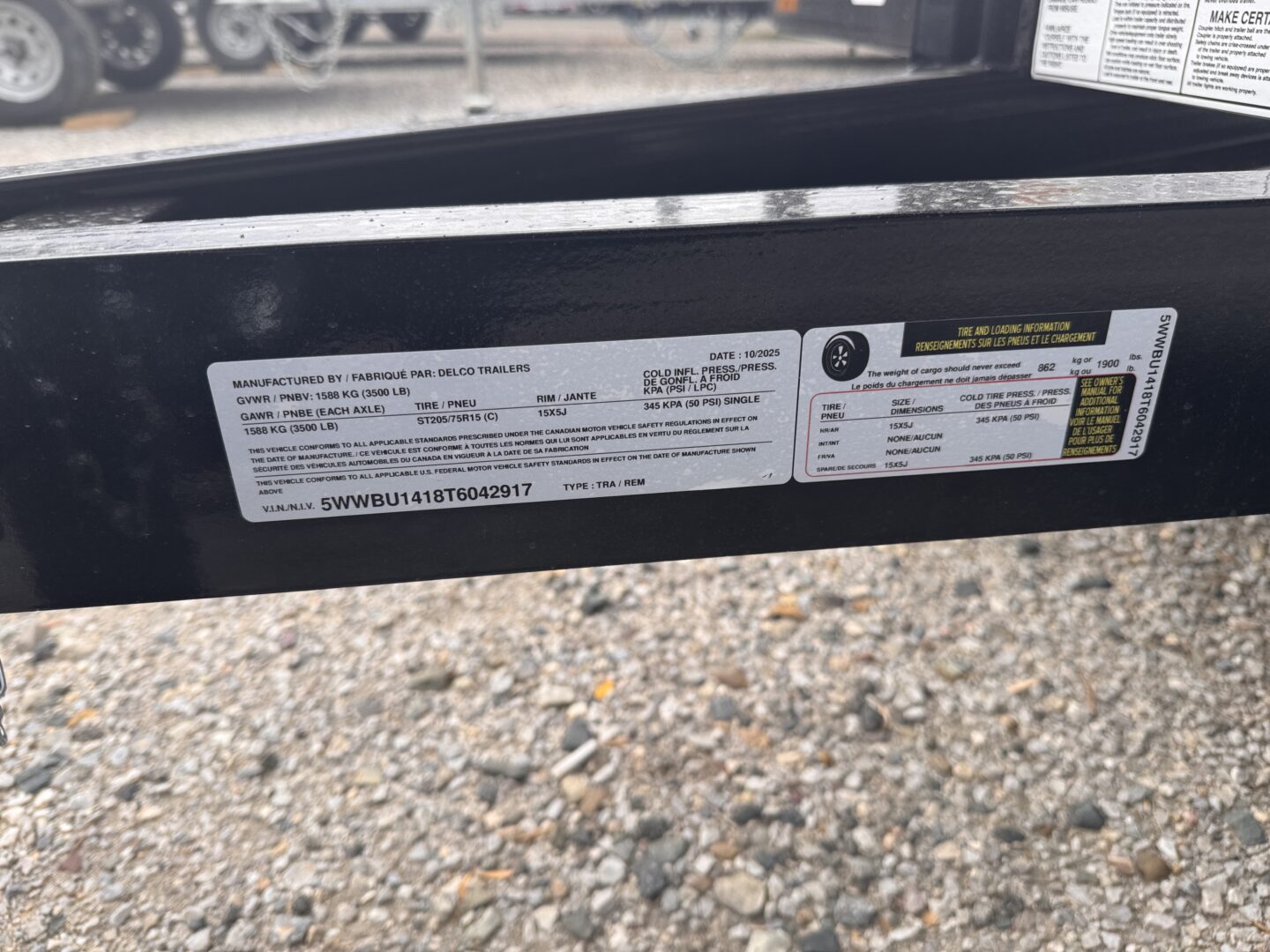 77x14 Single Axle Utility – 3.5K GVW – Black - Image 6