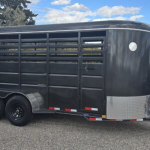 2024 Delco 18' Horse/Stock Trailer – Enclosed Stock – Silver