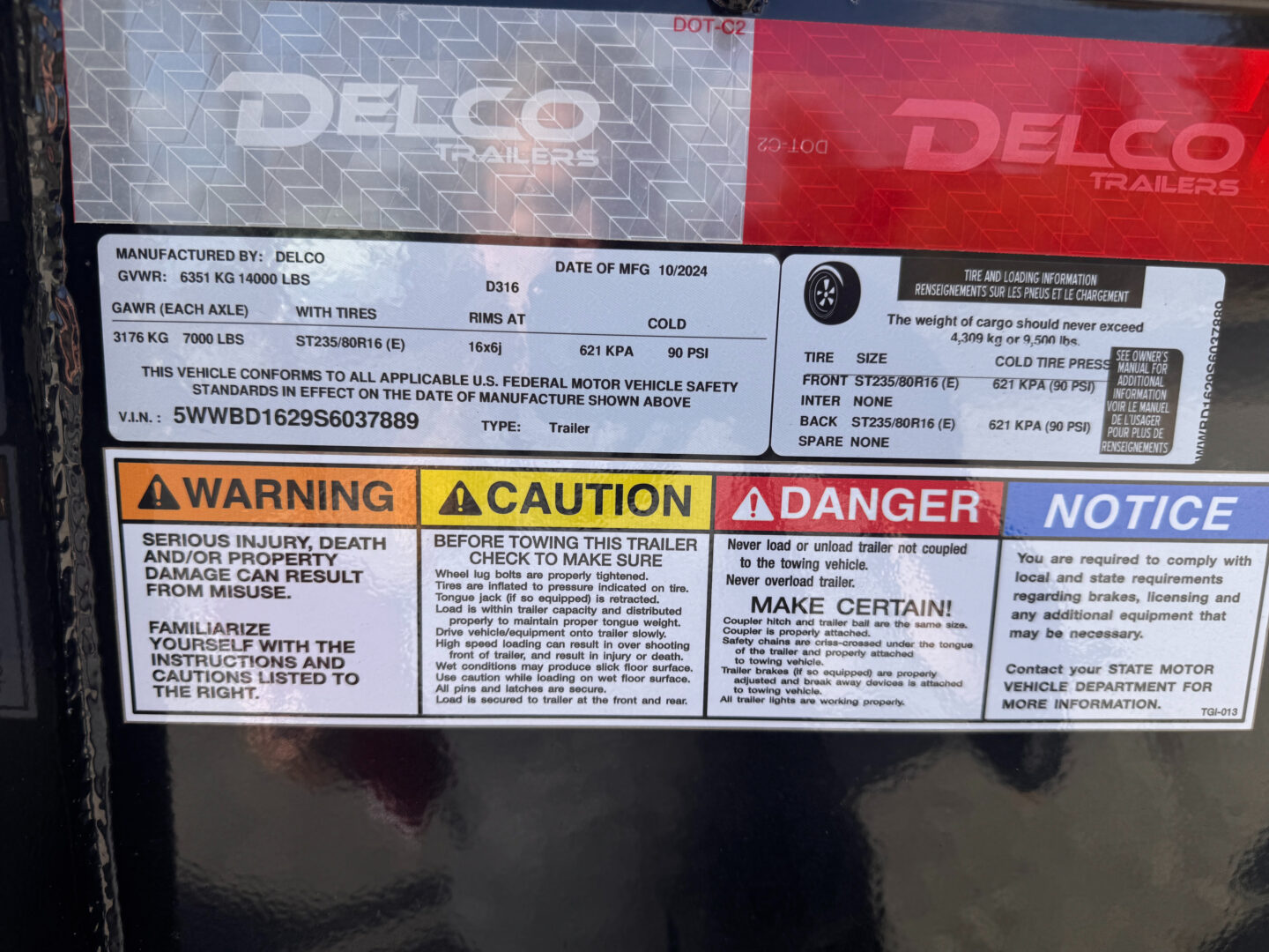 83x16 Tandem Axle Dump – 2' Sides – Black - Image 4