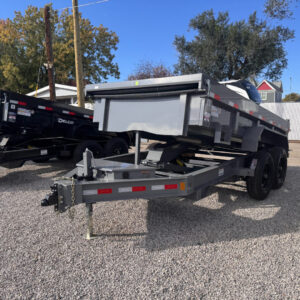 6x12 Tandem Axle Dump – 21" Sides – Gray