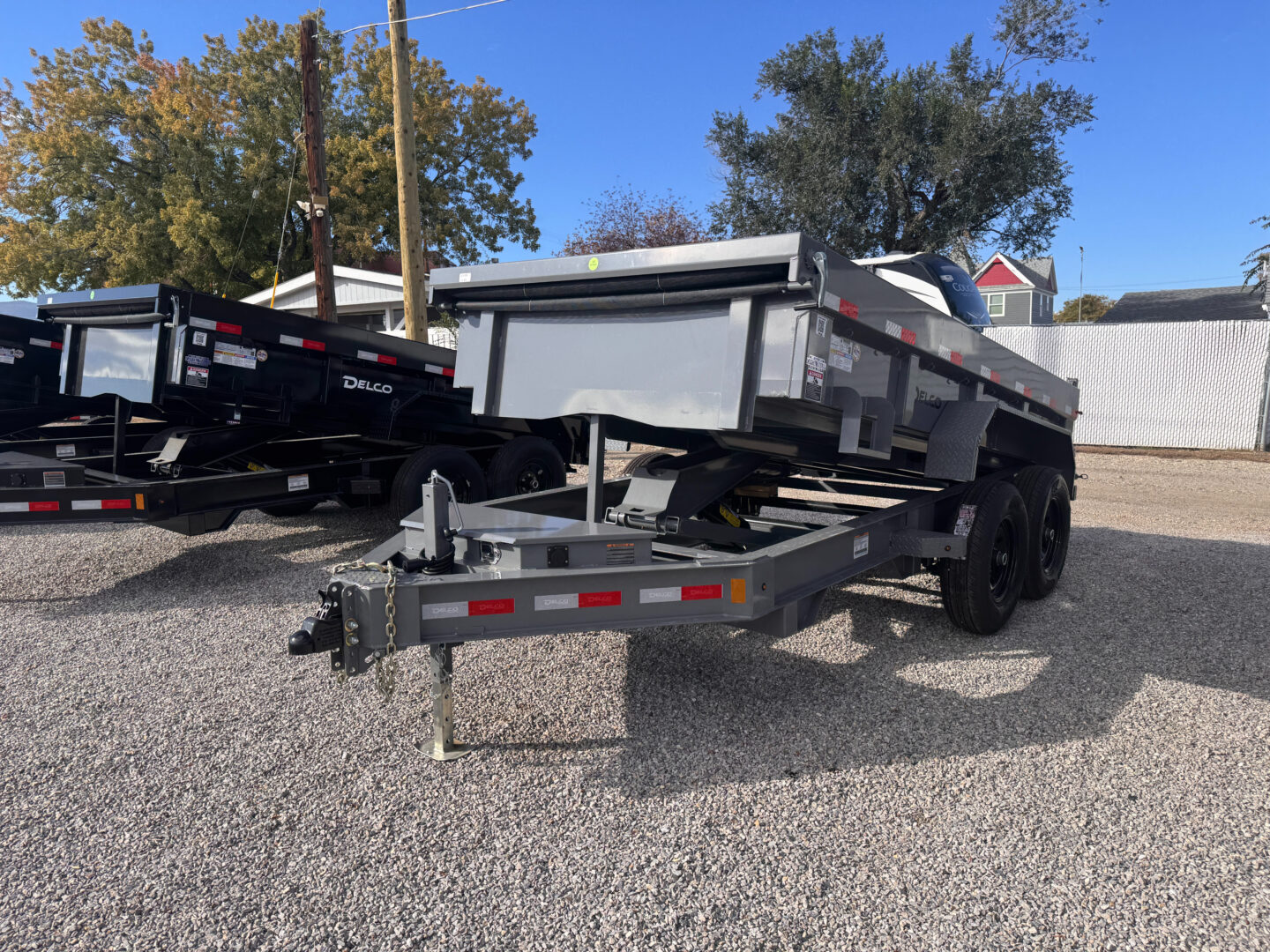 6x12 Tandem Axle Dump – 21" Sides – Gray