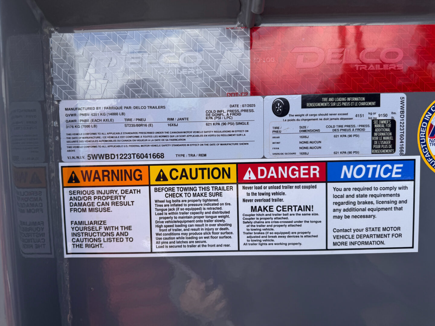 83x12 Tandem Axle Dump – 2' Sides – Gray - Image 3