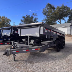 83x12 Tandem Axle Dump – 2' Sides – Gray