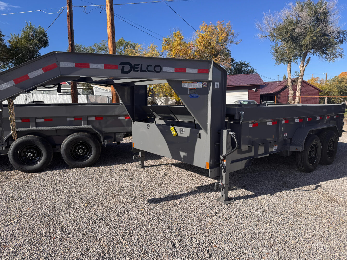83x14 Gooseneck Dump – 14K GVW – 2' Sides – Gray