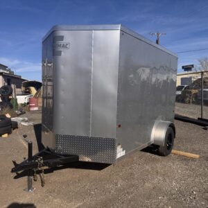 6x10 Atlas V-Nose – Single Axle – Enclosed – Silver