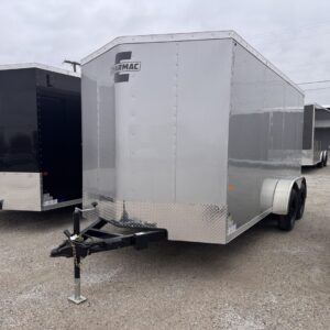 7x14 Atlas V-Nose – Tandem Axle – Enclosed – Silver