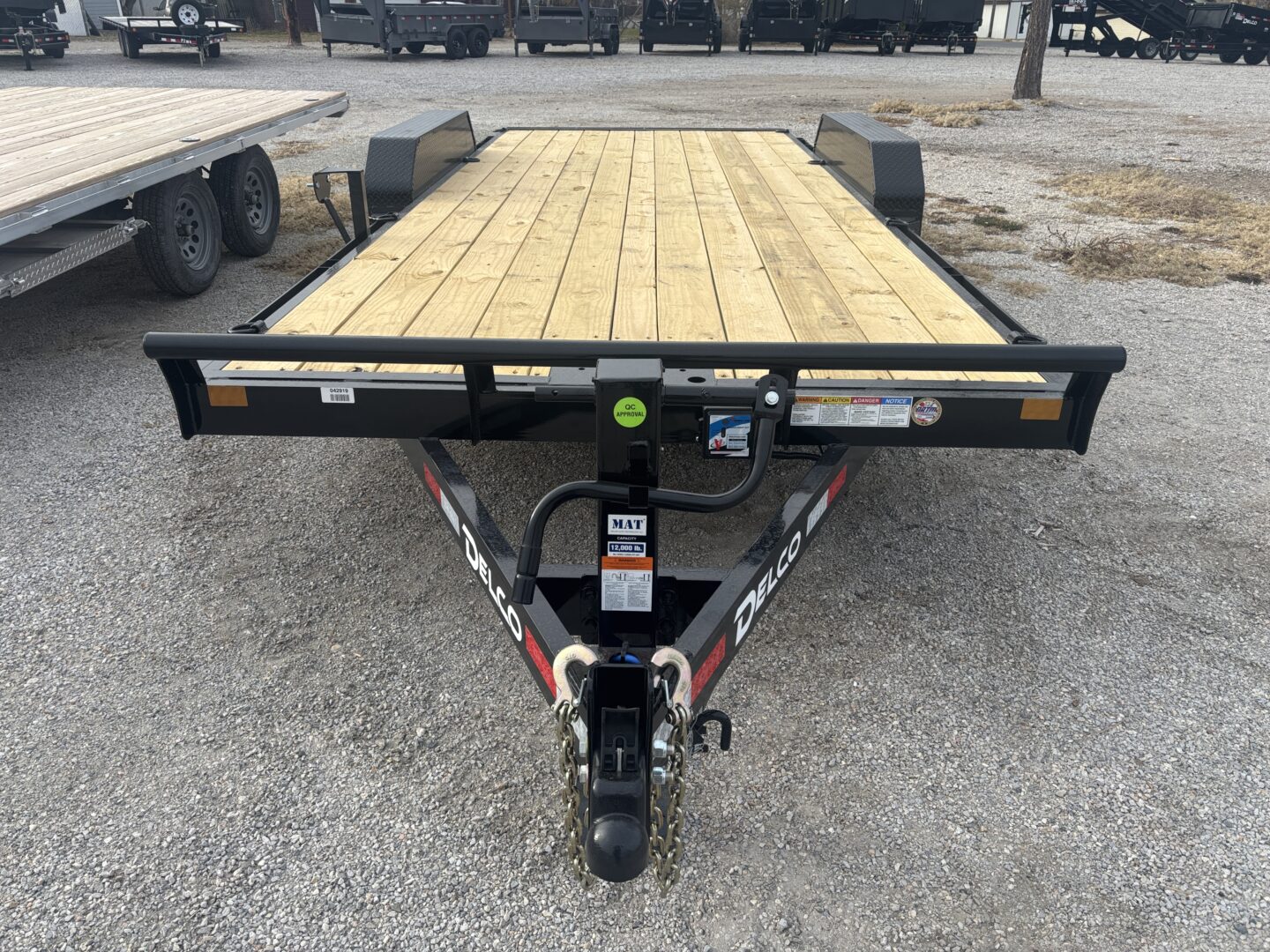 83x18 Car Hauler – 12K GVW, 5' Slide-In Ramps – Black - Image 2