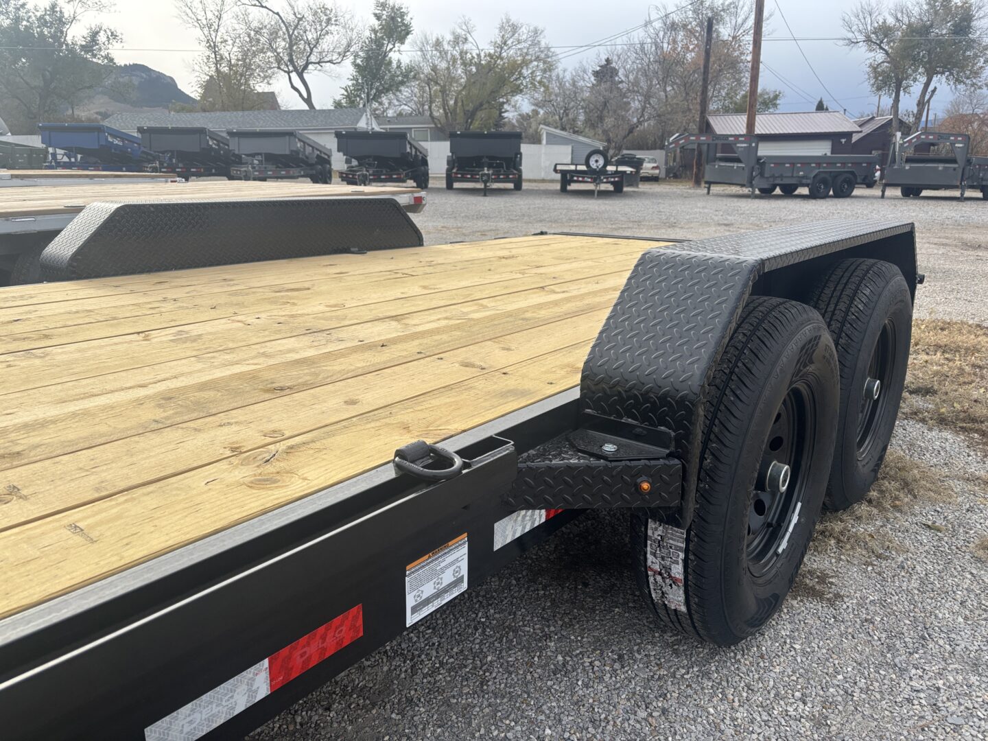 83x18 Car Hauler – 12K GVW, 5' Slide-In Ramps – Black - Image 4