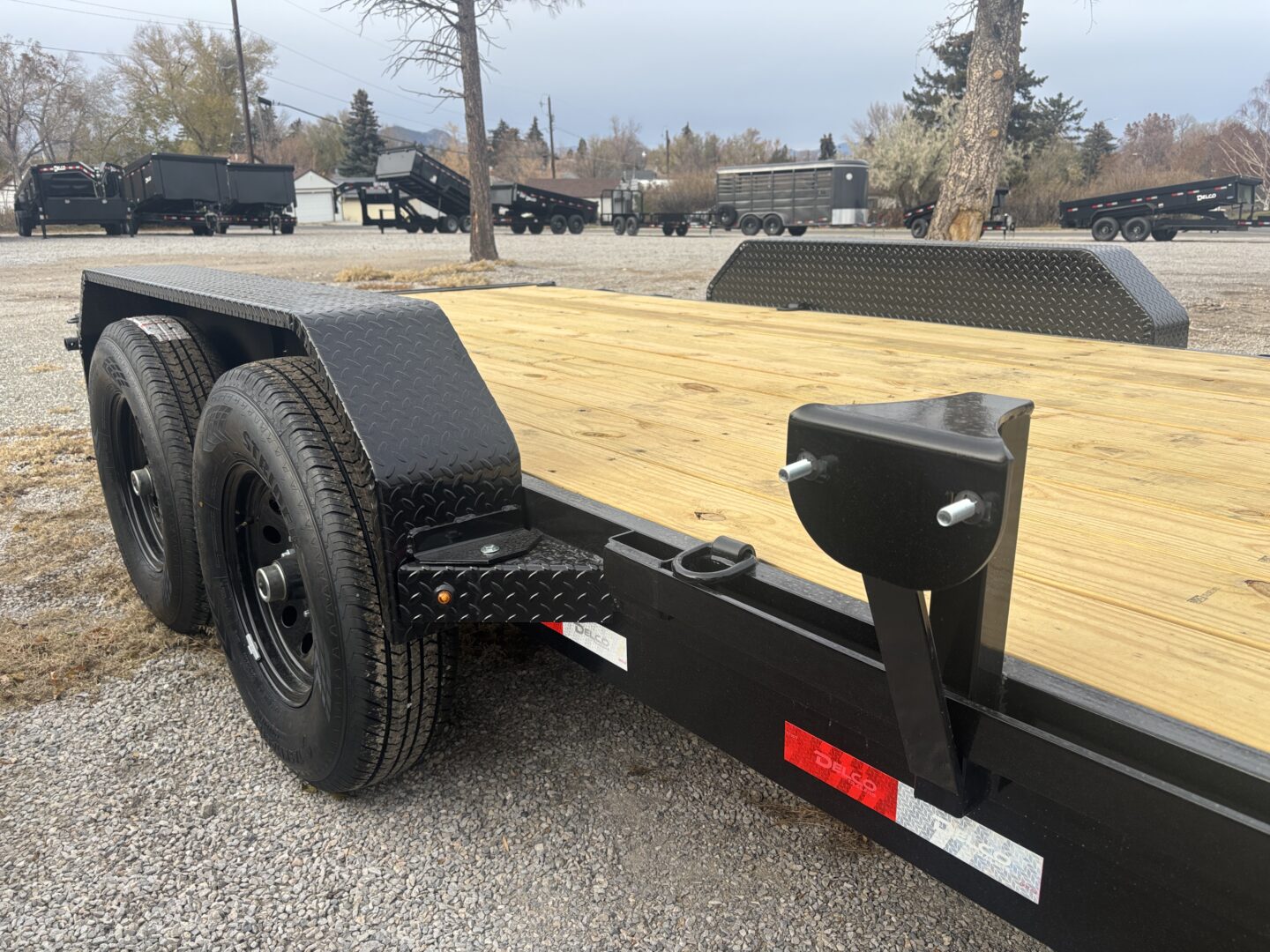 83x18 Car Hauler – 12K GVW, 5' Slide-In Ramps – Black - Image 9